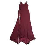 BHLDN  Jones Satin Gown Dress Women's Size 8 Burgundy Formal Wedding Guest Photo 12