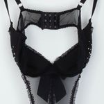Victoria's Secret Womens French Maid Lingerie Size 36D Black Rhinestone Push Up Photo 7