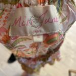 Miss June Flowy skirt Size Small Elastic Wais Orange Photo 4