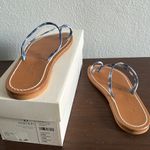 Revolve New French Actium Flat Leather and Inkat Fabric Sandal in Arat Bleu by K Jacques Photo 3