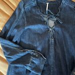 Madewell Free People Lace-Up Denim Dress Photo 1
