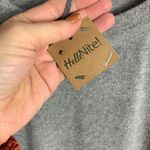 HelloNite! Holiday crew neck top small gray snowflake embellished cuff Photo 4