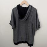 SOMA | Live Lounge Wear Hooded Sweater Heathered Knit Gray Black | Small/Medium Size undefined Photo 3