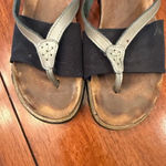 Naot Orion Black Silver‎ Stretch Thong Sandals Israel Size 7/38 Photo 3