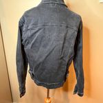 Top Shop Moto Black Size 6 Denim Jacket Embroidered Detailed Unique Style Boho Photo 5