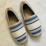 Tory Burch  Striped Cream and Blue Espadrilles Shoes 5.5 Photo 0