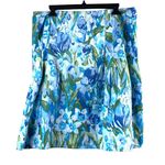 Tommy Hilfiger Blue and Green Floral Pleated Skirt 14 Photo 1