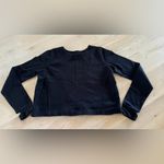 Ideal fit cropped cutout black sweatshirt size large Photo 1