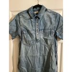 Madewell Dress Womens XXS Blue Denim Short Sleeve Collared Button Pockets Casual Photo 2