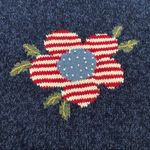 American flag knitted Monterey bay linen blend sweater Blue Size M Photo 1