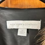 New York & Company Faux Leather & Fur Vest W/2Snap Closure Size Med Photo 2