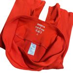 Barrys X Year of Ours Cherry Red Ribbed V Waist Biker Short Small Pilates Photo 3