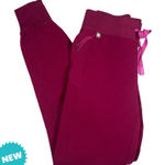 FIGS Scrub Pants Women's XXS Tall Boston Slim Jogger NWOT Medical Dark Pink Photo 0