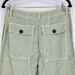 ZARA NWT The Tokyo Trouser High Waisted Pants linen blend cargo ankle green Photo 9