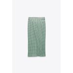 ZARA  Polka Dot Side Slit Linen Blend Midi Skirt Photo 8