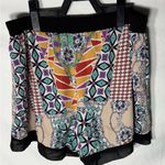 Geometric‎ Patterned Women's Shorts Blue Size L Photo 1