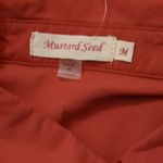 Mustard Seed  orange button down tunic sleeveless top size medium Photo 3
