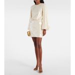 ROTATE Sequins Dress in Egret 38 New Womens Mini Long Sleeve Cocktail White Size undefined Photo 14