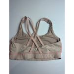 Lululemon  Sports Bra Light Support Criss Cross‎ Back Pink Beige Size 6 Photo 3