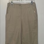 Talbots  Wide Leg Crop Chino Pants Khaki Tan Women’s 4 Stretch Cotton Photo 1