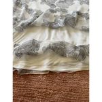 Giusy Size S Blouse Italy Pure Silk Layered Floral Print Tank Top White Photo 4