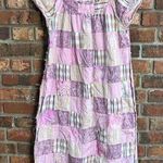 Patchwork cottagecore boho hippie prairie womens midi dress pink 2 Photo 0
