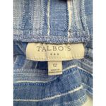 Talbots  Size 12 Linen Blend Shorts Drawstring Waist Blue Casual Coastal Preppy Photo 4