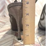 Adrianna Papell  Silver Mesh Rhinestone Embellished Slingback Heels Shoes Women 9 Photo 6