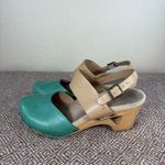 Dansko  Thea Leather Clogs Slingback Sandals Wood Cut Out Size 39 /8.5-9 US Photo 3
