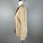 J.Crew  Mercantile Womens 2 Button Sweater Blazer Size S Beige 100% Cotton Photo 2
