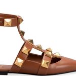 Valentino Garavani  Roman Stud Ballerina Flats Selleria Womens Size 36.5 Photo 3