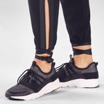 Fabletics Athletic Black Kara Ankle Tie Satin Stripe Jogger Pants Photo 5