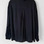 ALLSAINTS  Penny Shirt  Blouse  Black  Hi Low Hem Draped Womens SZ 10 Photo 2