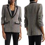 NEW NWT Cinq A Sept Khloe Mikka Tweed Blazer Jacket Black Multi Rainbow Size 4 Photo 1