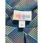 LuLaRoe Geo/Diamond Print Midi Skirt Size M Pockets Teal/Beige/Pink Pockets Photo 2