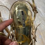 ZARA Platform Gold Sandals Size 9 Photo 11