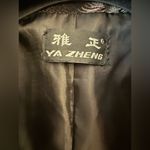 Ya Zheng Chinese Silk Jacket Black & Floral Small Blue Photo 2
