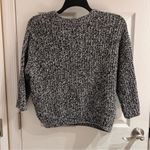 H&M Black and White Cropped and Oversized Knit Sweater Photo 1