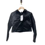 Theory  Cropped‎ Satin Shirt Size Large Photo 4