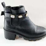 Catherine Malandrino  Rhinestone Studded Ankle Chelsea Boots Black 7.5 Photo 1