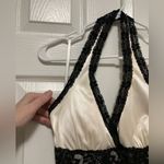 Taboo  Vtg Ivory Satin Halter A-line Marilyn Monroe Inspired Tea Length Dress Photo 4