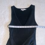 Good American Rib Knit Belted Midi Dress Black Size 2 (M) NWOT Photo 2