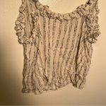 Altar'd State Altar’d State Button Down Tank Top Ruffles White Black Photo 10