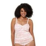 Freshwater Women's Pink Cloud Takini Swim Top With Built in Bra sz 3X Beachy Fun Photo 4