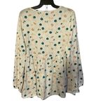 Lands' End Women’s Plus Size Tiered Top 1X Lightweight Jersey Long Sleeve Floral Photo 9