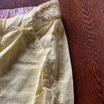 PINK - Victoria's Secret Pink VS Yellow Striped Capri Pants SIZE L Photo 4