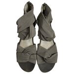 Eileen Fisher  Women’s Size 8.5 Gray Mesh Zanya Strappy Platform Zip Back Sandals Photo 3