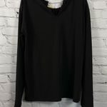 Michael Kors Chain Blouse Cut Out Long Sleeve Stretch Silver & Black L NWT Photo 2