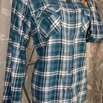 Bluecrush Plaid Long Sleeve Shirt with Corduroy Accents Blue Size L Photo 3