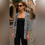 Chico's XL Zebra Abstract Travelers Open Front Cardigan Sweater Lightweight Photo 12